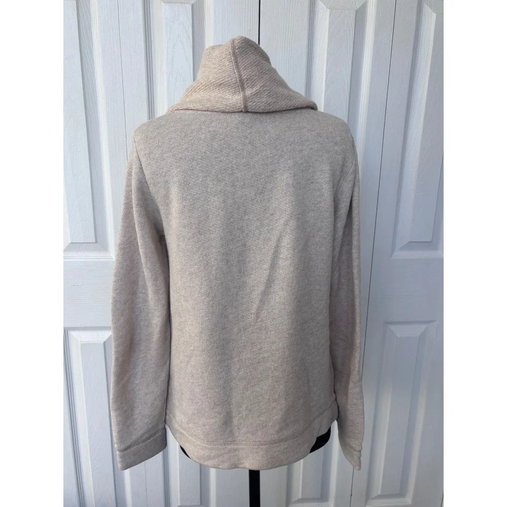 J. Crew Cowl Neck Sweater‎ Fleece Pullover Beige Size M